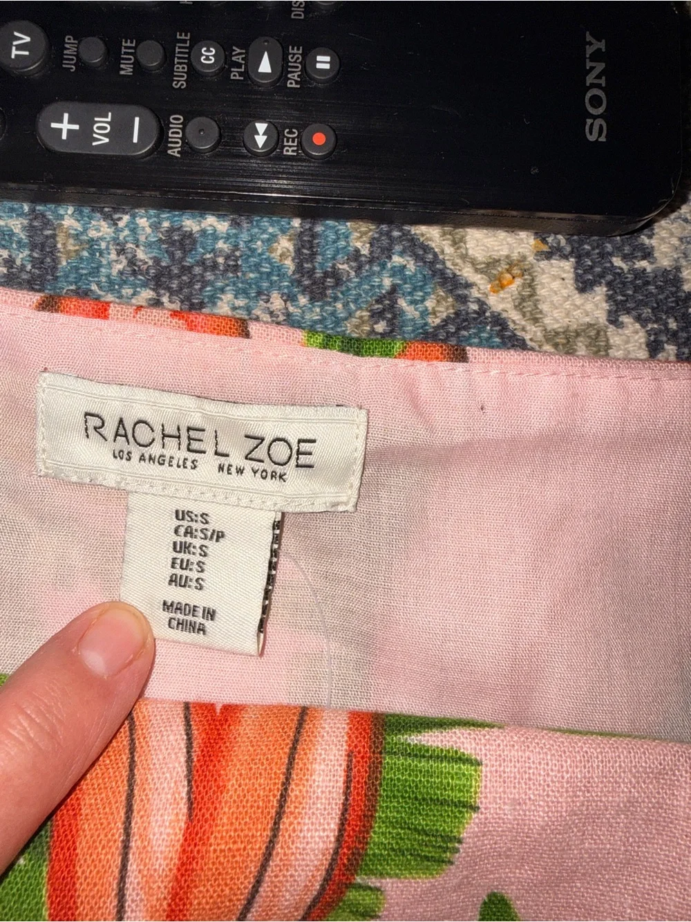 Rachel Zoe Tropical Pink Banana Leaf Slip Romper/ Dress/ sz. Small - Picture 8 of 8